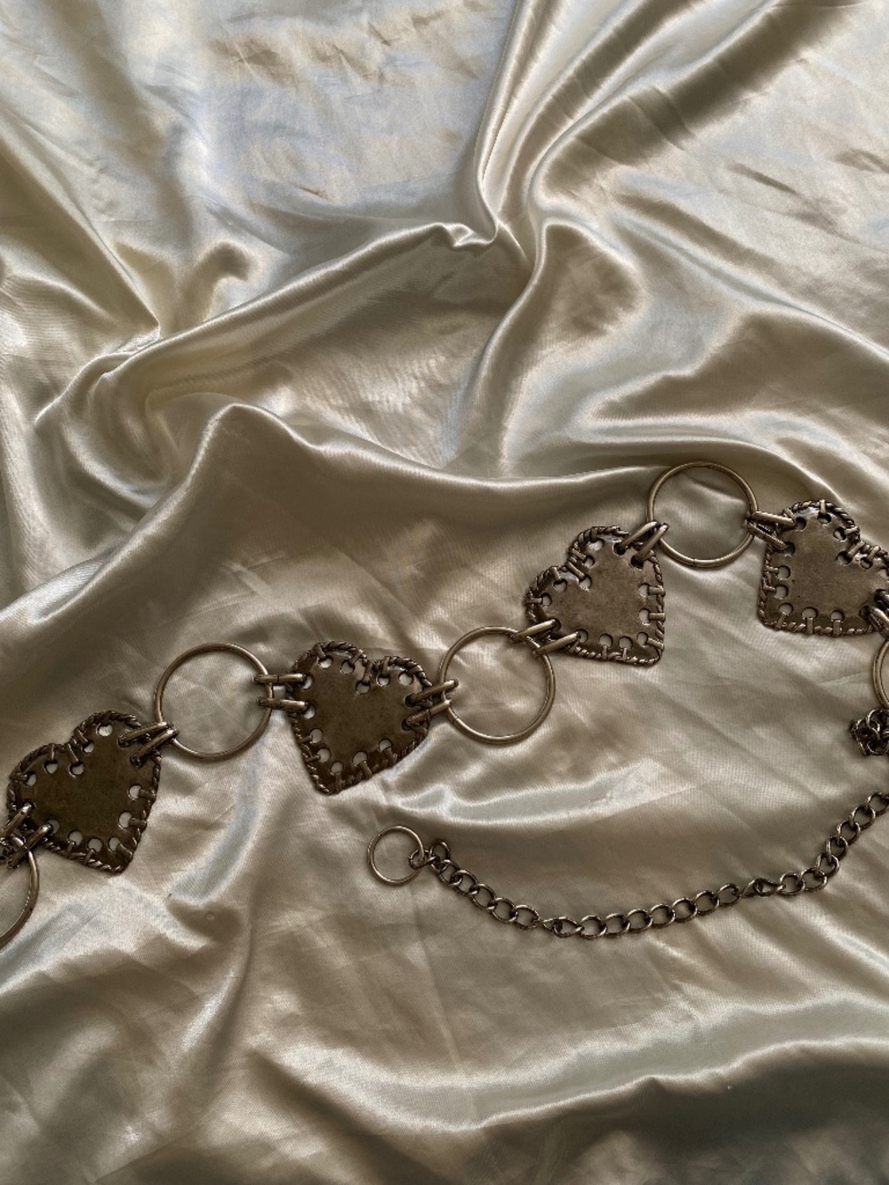 Vintage Metal Heart Chain Belt Boho Westerng Unique One Size